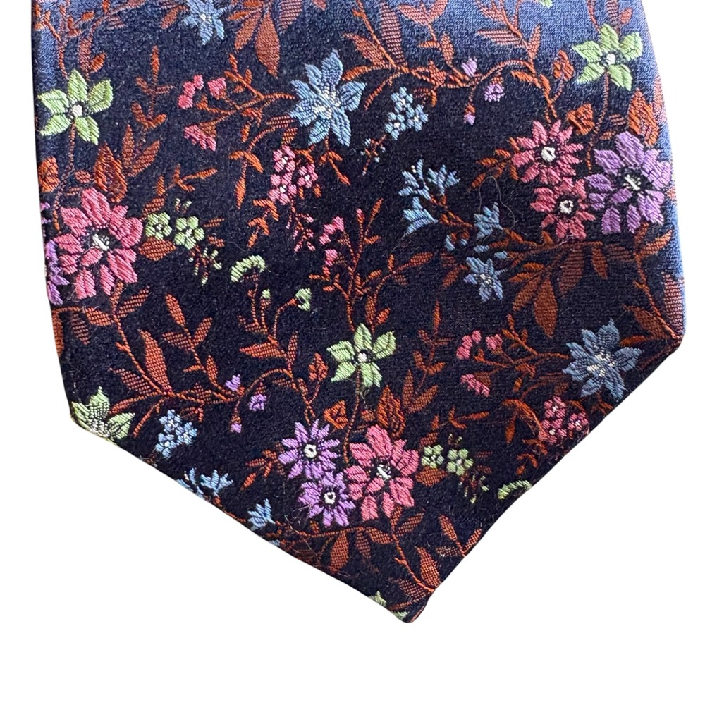 Bruno Piatelli 100% Silk Necktie Mens Floral Handmade Woven Botanical Tie Floral